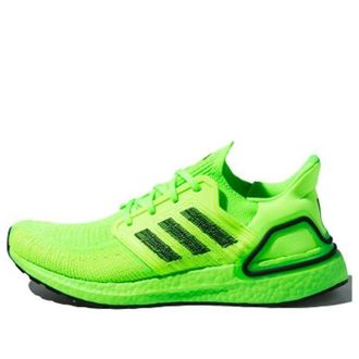 adidas Ultra Boost 20 Solar Green Black FY3455
