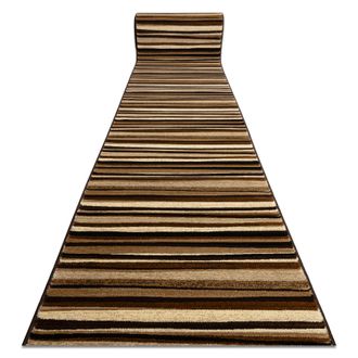 RugsX Passatoia Royal 5374 Waves Stripes Beige / Marrone 100cm Brown 100x780 Cm