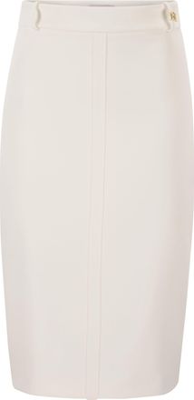 Elisabetta Franchi Lightweight Cr&ecirc;pe Skirt With Raw Cut Details