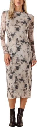 Modstr&ouml;m Kleurrijke Midi Jurk voor Herfst/Winter - Dames - Casual kleedjes - Veelkleurig - XS - Kleedjes
