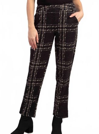 Habitat Windowpane Slim Ankle Pant In Black Plaid