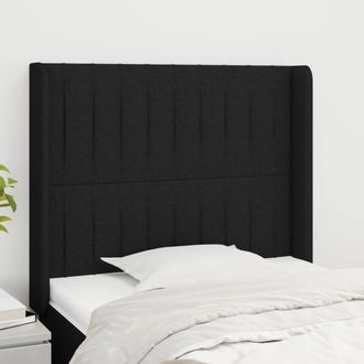 vidaXL Cabecero Con Orejas De Tela Negro 83x16x118/128 Cm Vidaxl