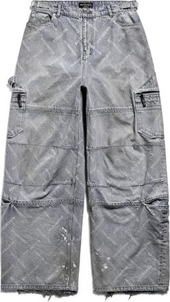 Balenciaga Bal Diagonal Allover Cargo Pants Light Blue 767971TDW144979