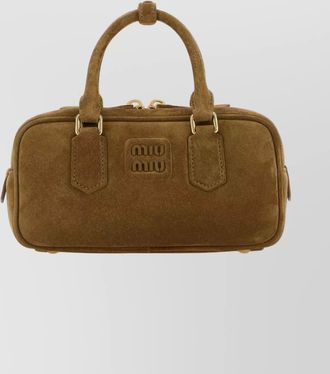 Miu Miu suede arcadie handbag top handles