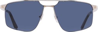 Cartier Santos de Cartier Blue Navigator Mens Sunglasses CT0385S 004 60