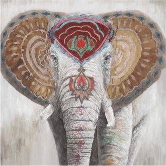 Schubiger M&ouml;bel Bild Geschm&uuml;ckter Elefant