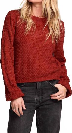 Saltwater Luxe Margow Knit Sweater In Brick Red