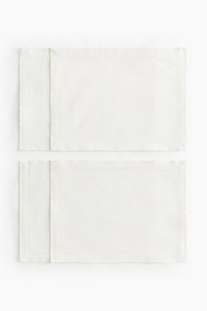H&M 4-pack cotton place mats - White