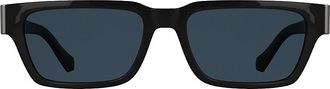 Calvin Klein Mens Rectangle Sunglasses - Black