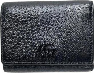 Gucci Pre-owned Tri-fold Portemonnee - Dames - Vintage Accessoires - Zwart - ONE Size - Leer - Vintage