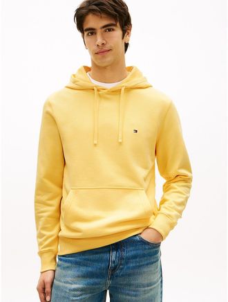 Tommy Hilfiger Mens Essential Terry Pullover Hoodie - Yellow - XL