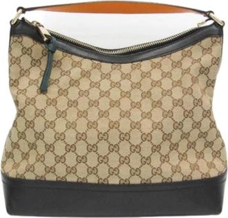 Gucci Pre-owned 282333 Schoudertas - Dames - Vintage Schoudertas - Beige - ONE Size - Leer - Vintage