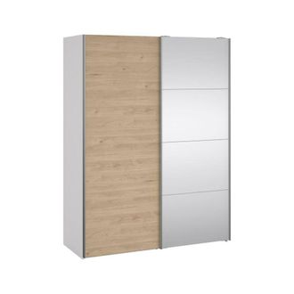 Dmora Dmora - Armario 2 Puertas Seraphine, Muebles De Dormitorio, Vestidor, Armario De Ropa, 150x61 H200 Cm, Blanco Y Roble
