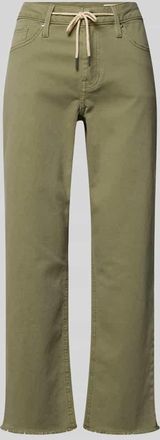 s.Oliver Red Label Straight Fit Jeans aus Baumwoll-Mix Modell KAROLIN in Oliv, Gr&ouml;&szlig;e 34