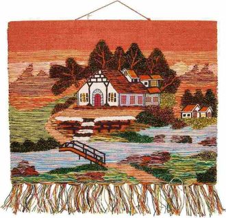 Wanderlust Deco Wanderlust Deco - Tapiz De Yute Tejido Decorativo 100x80cm