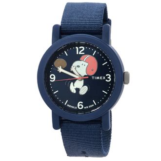 Timex x Peanuts Football Camper Quartz Blue Dial Watch TW2W48500