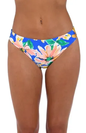 Sunshine 79 Sunflower Hipster Bikini Bottoms in Blue Multi at Nordstrom, Size 10
