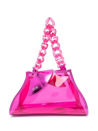 GCDS Borsa tote Comma media - Rosa