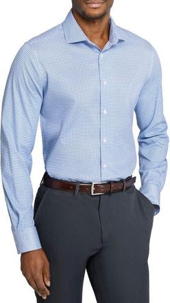 W.R.K Check Reworked Cotton Dress Shirt in White/blue at Nordstrom, Size 16.5