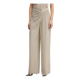 Simona Corsellini Dames, Broeken, Beige, Maat: XL Viscose