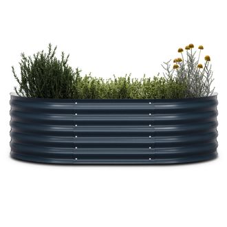 Blumfeldt Blumfeldt Maceta Elevada High Grow Extended De 150 X 43 X 60 Cm De Chapa Ondulada De Acero F&aacute;cil De Montar A Prueba De &Oacute;xido Y Heladas