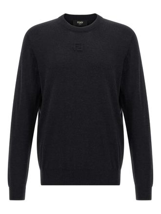 Fendi embossed-FF sweater - Grey