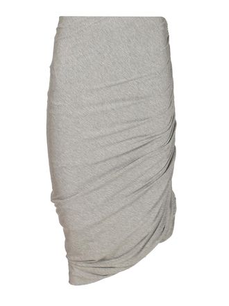 The Attico Gathered Midi Skirt Gonne Grey-Donna