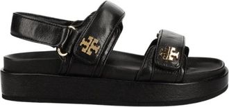 Tory Burch Flat Sandalen - Dames - Sandalen - Zwart - 35 1/2 EU - Schoenen