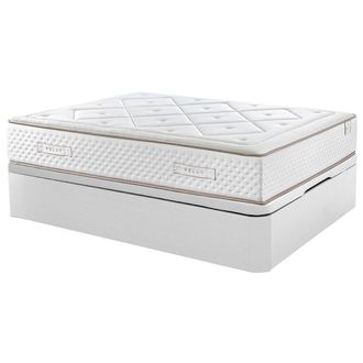 RELAX Colch&oacute;n Muelles Ensacado Gaviota Oro 31 Cm Visco-grafeno + Canap&eacute; Abatible Relax 3d Gran Capacidad Altura 32 Cm Blanco - 105x190 Cm