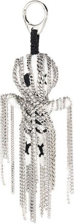 Alexander McQueen The Doll Banshee Bag Charm in Black/White/Silver at Nordstrom