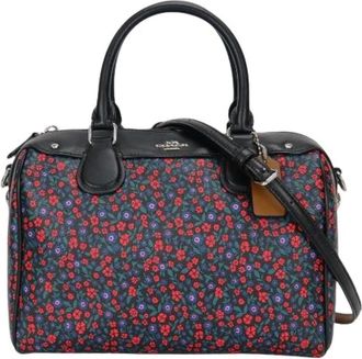 Coach Pre-owned Handbags, female, Multicolor, Size: ONE SIZE Pre-owned Mini Boston PVC Leather 2way Bag