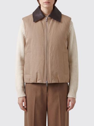 Brunello Cucinelli Waistcoat Woman color Beige