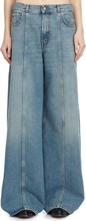 Haikure Womens Peace / C Sc Lagoon Wash Denim Pants - Light Blue Cotton - Size 25 (Waist)