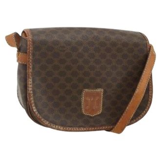 Celine Pre-owned Cross Body Bags, female, Brown, Size: ONE SIZE Pre-owned Vintage Macadam PVC Shoulder Bag