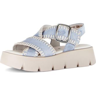 Gabor Ankle Strap Platform Sandal in Sky at Nordstrom, Size 6.5Us