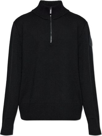 Canada Goose Rosseau 1/4 Zip Sweater - Heren - Coltruien - Zwart - L - Wol - Truien & Vesten