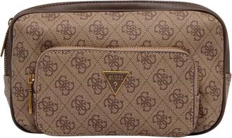 Guess Milano Mini Bumbag - Heren - Heuptassen - Beige - ONE Size - Leer - Tassen