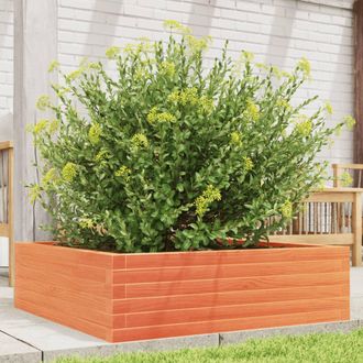 vidaXL Vidaxl - Jardinera De Madera Maciza Pino Marr&oacute;n Cera 80x80x23 Cm