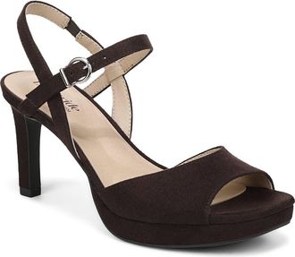 Life Stride Gwendolyn Ankle Strap Sandal in Dark Chocolate at Nordstrom, Size 6.5
