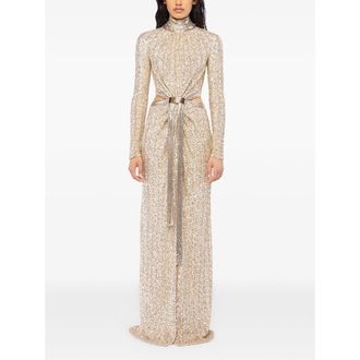 Paco Rabanne Sequin-embellished Cut-out Dress