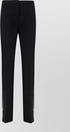 Pinko pearl side embellished straight leg trousers