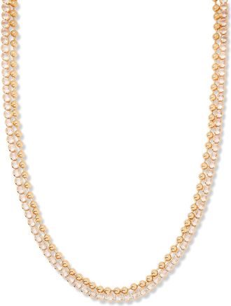 Brook & York Elodie Layered Tennis Necklace in Gold at Nordstrom
