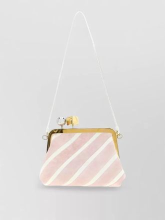 Jacquemus berlingot striped patchwork top handle bag