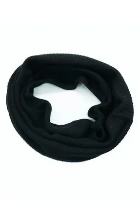 Portolano Popcorn Stitch Infinity Scarf in Black at Nordstrom Rack