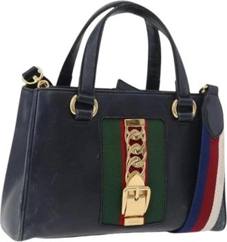 Gucci Pre-owned Handbags, female, Blue, Size: ONE SIZE Pre-owned Vintage Hand Bag