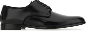 Dolce & Gabbana Leren Veterschoenen - Heren - Nette schoenen - Zwart - 45 EU - Leer - Schoenen