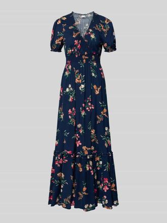 Apricot Regular Fit Maxikleid aus reiner Viskose mit V-Ausschnitt in Marine, Gr&ouml;&szlig;e XXL