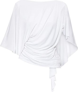 CHRISTOPHER ESBER Asymmetrische Top met &eacute;&eacute;n schouder - Dames - Blouses - Wit - XS - Overhemden