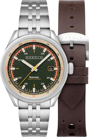 Cadola Dog Leg Automatic Green Dial Mens Watch CD-1031-11