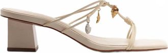 Farm Rio Womens Sea Block Heel Sandal In Ivory
